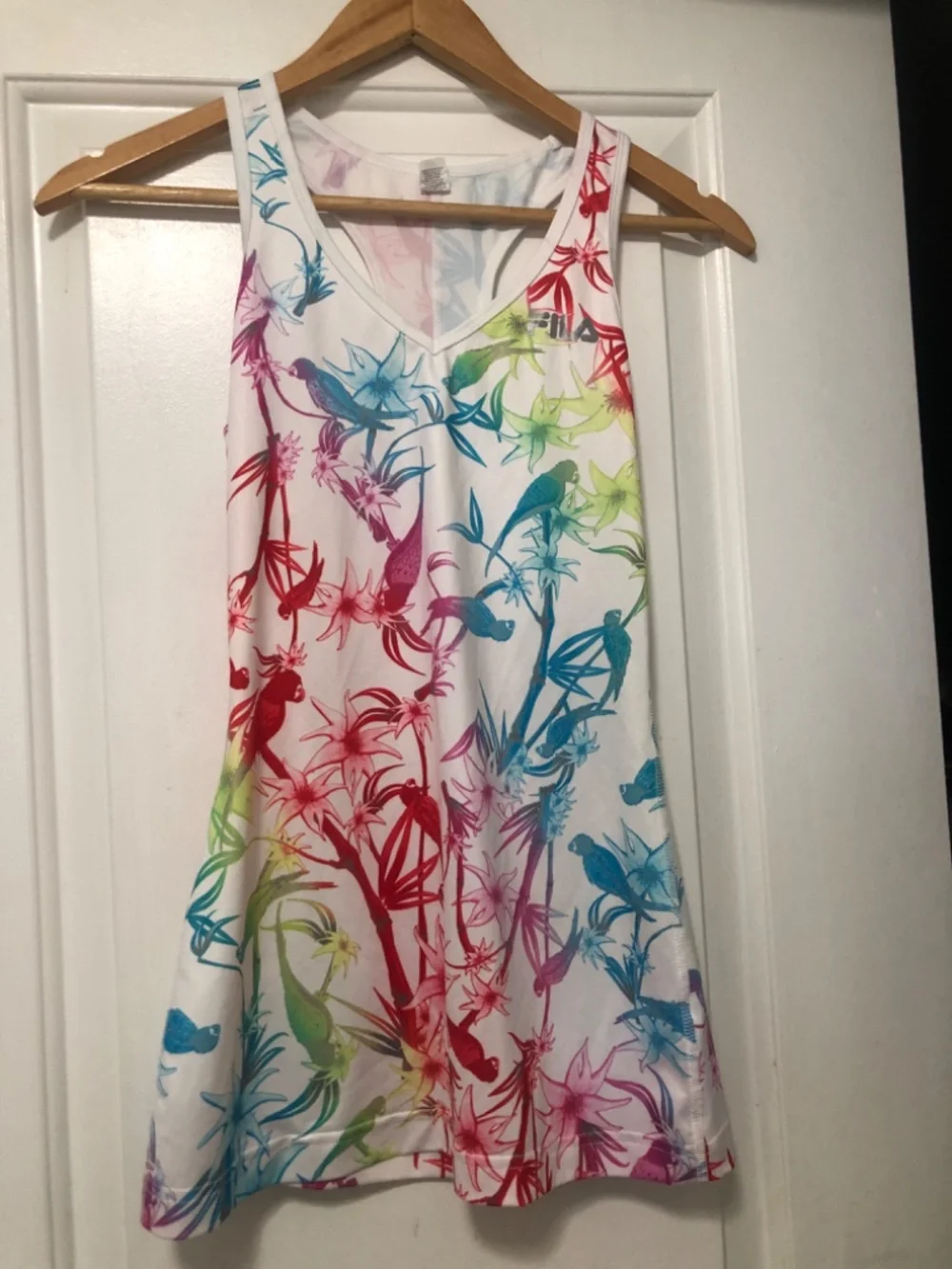 Fila Sport Active Tank Top Birds Flowers XS Womens - Picture 3 of 4
